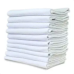 Kit 10 Panos Prato Branco Liso Pé De Galinha Limpeza Multiuso PP24