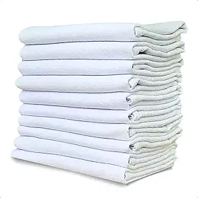 Kit 10 Panos Prato Branco Liso Pé De Galinha Limpeza Multiuso PP24
