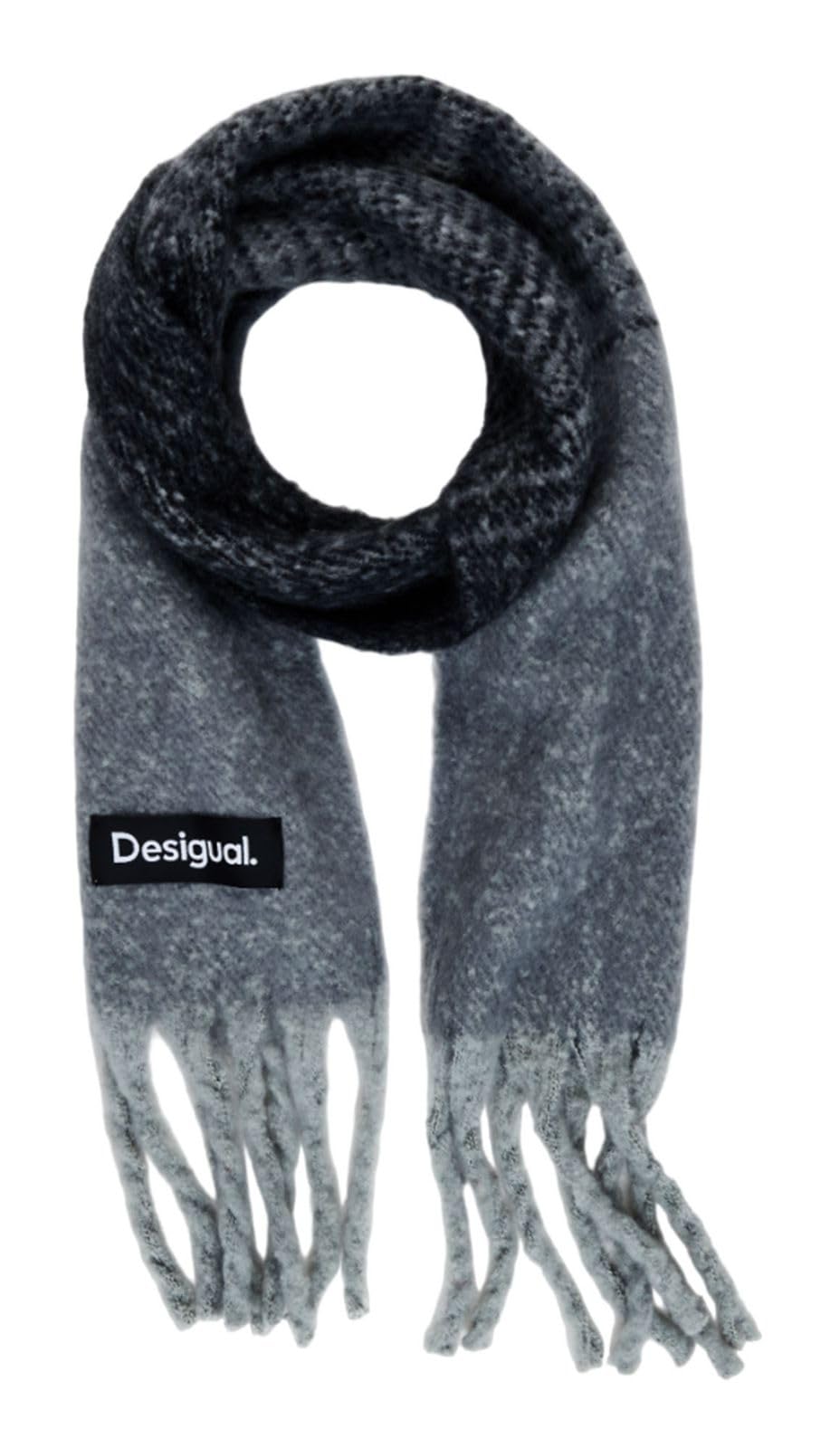 Desigual Damen Schwarz Scarf_basic, 2000 Negro, U