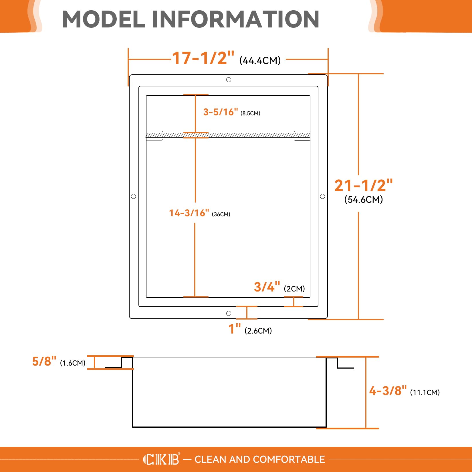 Snapklik.com : CKB Shower Niche Stainless Steel, 18 Inch X 14 Inch X 4 ...