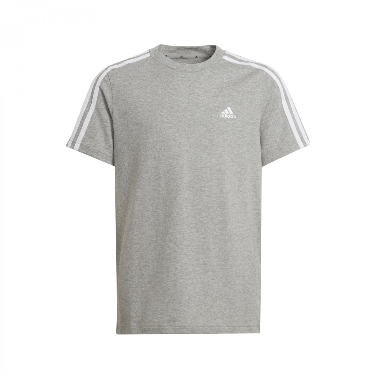 adidas Kids Stripe Essentials T-Shirt Junior Grey 11-12 Years