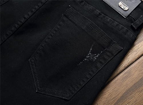 Miniatura 7 de Pantalones de mezclilla lavados rasgados y desgastados para hombre
