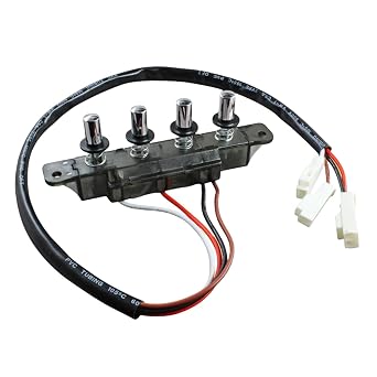 TVETE Ventilation Fan, 4 Button Switch, Metal Keys, 4 Rows, Range Hood Replacement Part, Universal Kitchen Ventilation Fan, Parts for Oil Protection, Durable, Easy Installation, Compatible, Wire Connection, Transparent Cover, Switch, Kitchen Appliances, Repair
