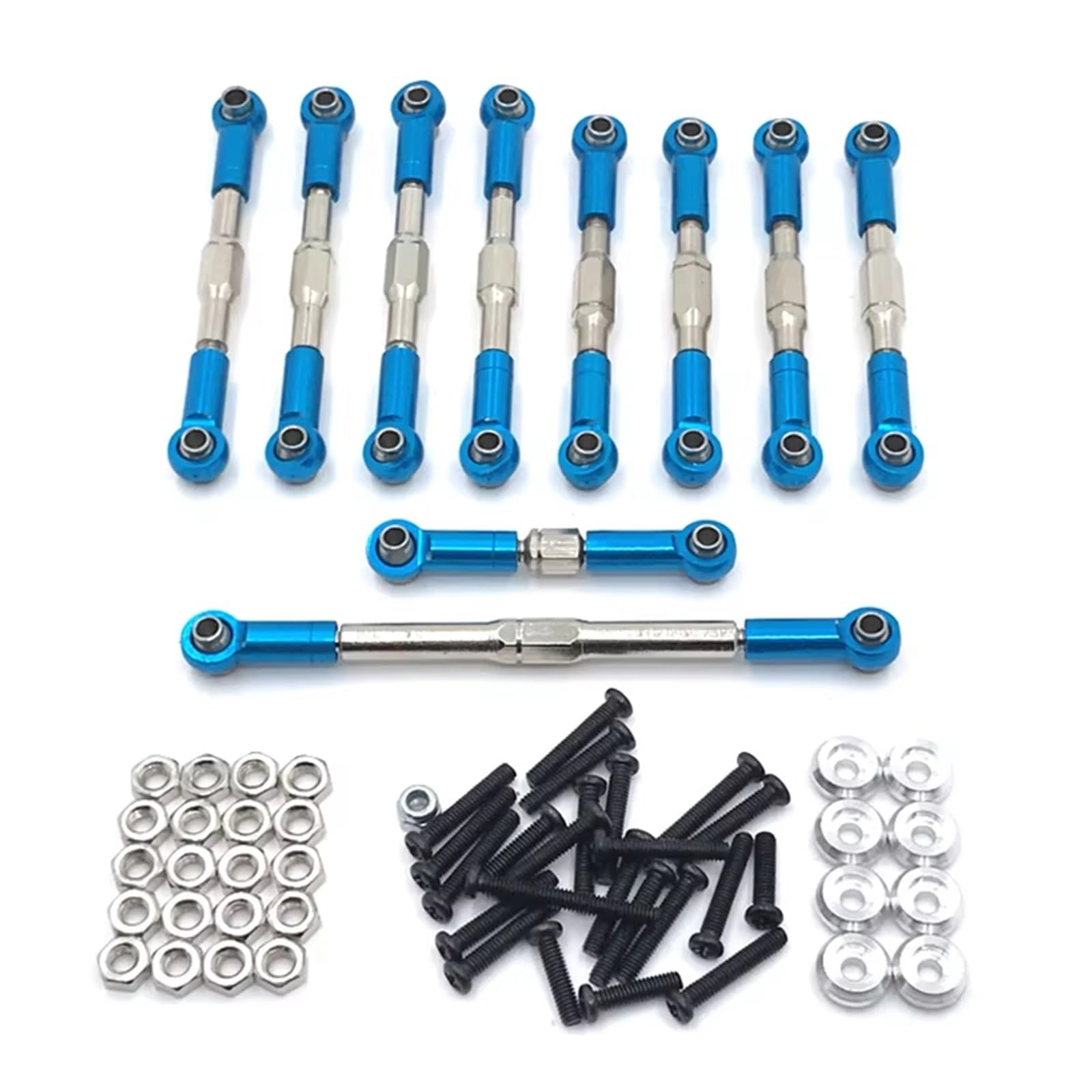 Per WPL Per Jjrc FY Per Henglong C14 C24 B24 1/16 RC Auto Parti Di Aggiornamento In Metallo Tirante Regolabile Kit Sterzo Ricambi Modellini RC
