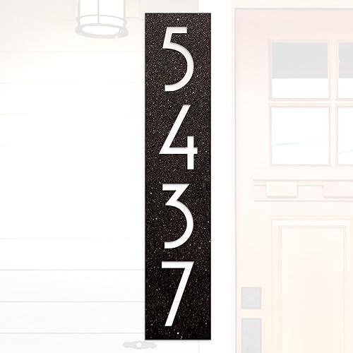 Miniatura 4 de Metal Vertical House Number Sign  Mid Century Modern Address Plaque  Retro Style Address Sign  Handmade Vertical House Numbers