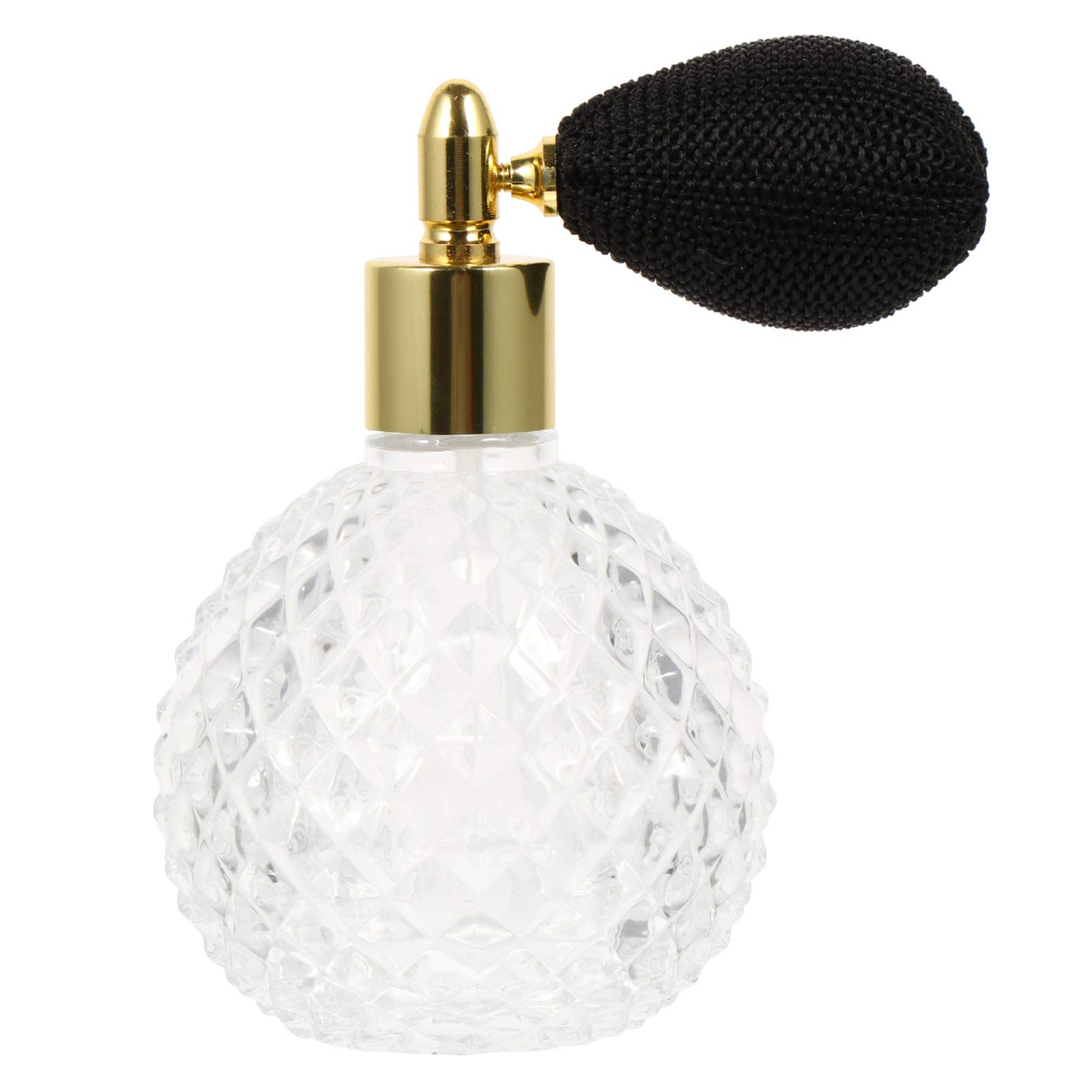 Lurrose Botella de perfume vacía de cristal vintage de 100 ml para perfume, rosa, 1 juego