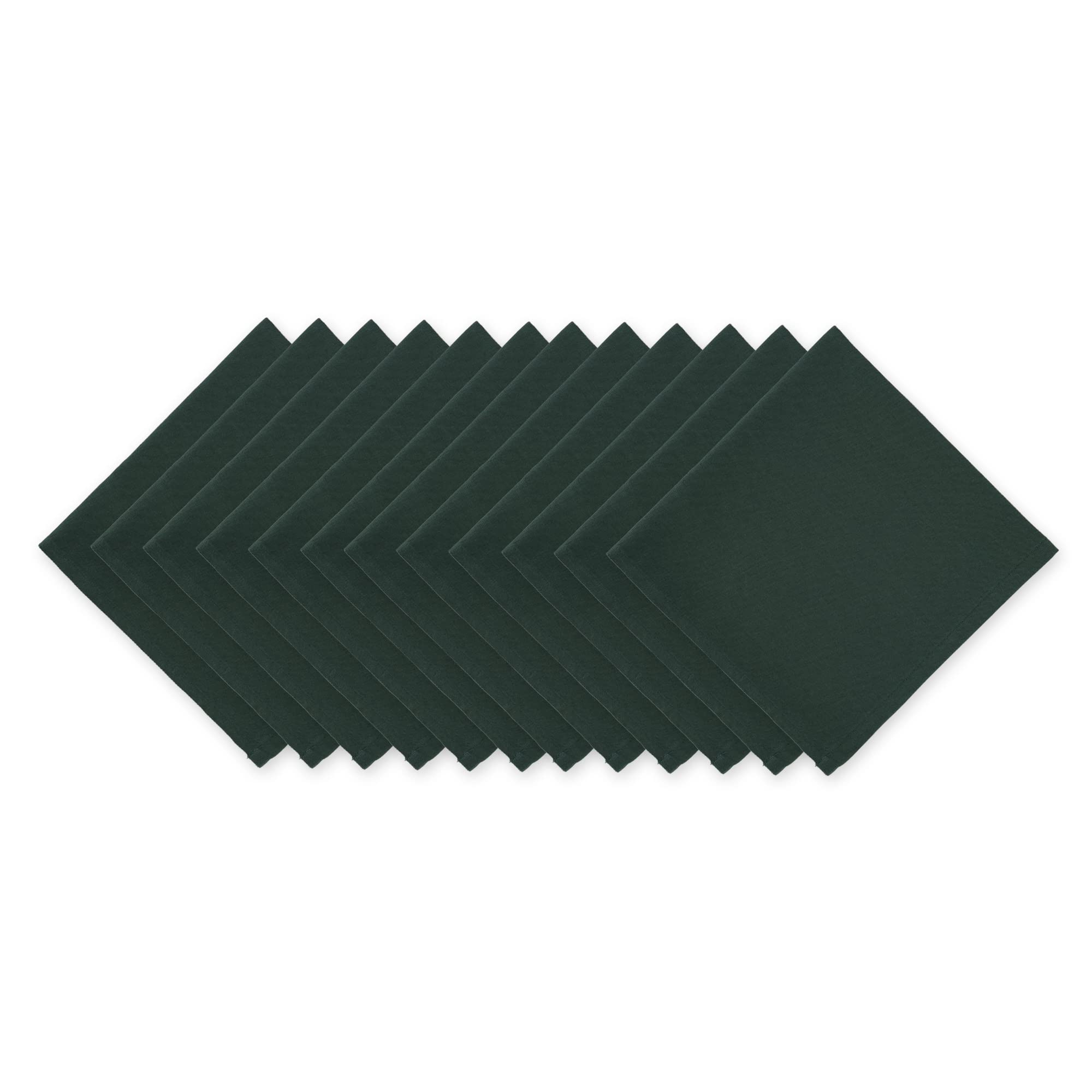 Servilletas de algodón de alta calidad de 16 x 16 pulgadas, juego de 12 unidades verde oscuro