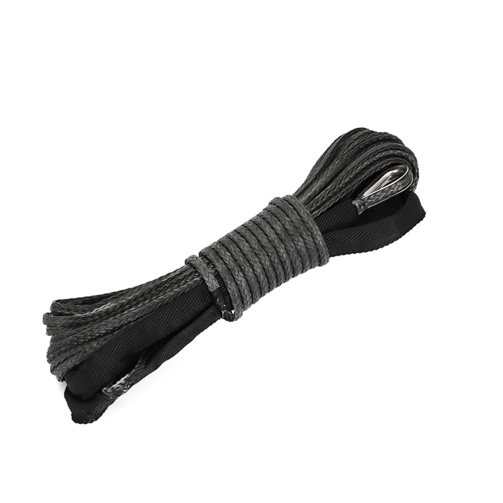 Edede 15M Rope Winch Rope, 15M 10000Lbs Synthetic Winch Rope,Line Recovery Cable For Off Road 4Wd Atv Utv Truck Boat Suv Synthetic Winch Towing Rope(15M Rope)