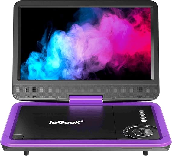 ieGeek Portable DVD Player 12.5", with 10.5" HD Swivel Screen, Car