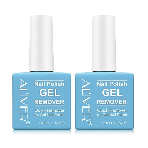 ALIVER - Quitaesmaltes de uñas en gel en 2 a 3 minutos rápido y fácil sin necesidad de papel de aluminio remojar o envolver 05onzas líquidas 2