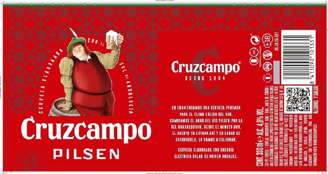 Cruzcampo Pilsen Cerveza Pack Lata 24x33cl