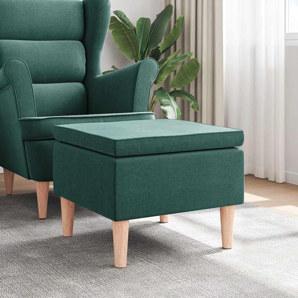 Tabouret en bois vert foncé pour sublimer votre salon chaleureux