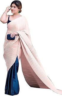 Pleated Chinon Saree