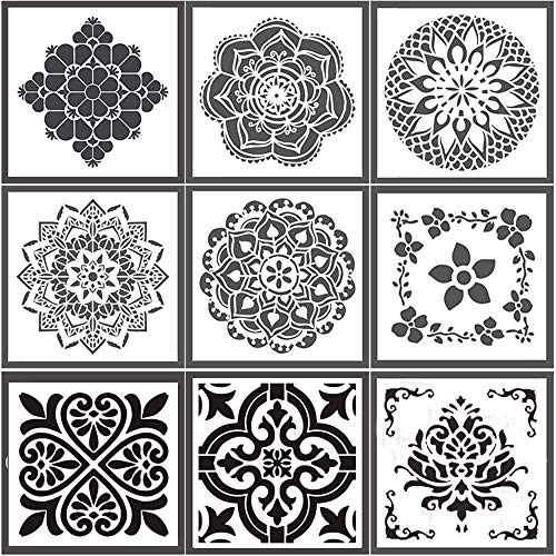 Reusable stencils for painting,laser cut painting templates 9 sty…