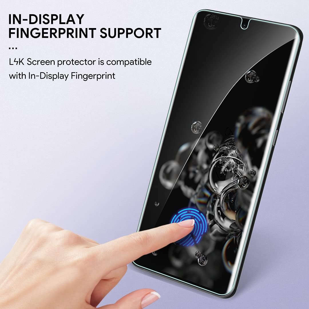 [2+3 Pack] LϟK Designed for Samsung Galaxy S20 Ultra 5G 6.9 inch 2 Pack Flexible TPU Screen Protector + 3 Pack Black Camera Lens Protector,Case Friendly, Locate Tool Precise Alignment - Gray