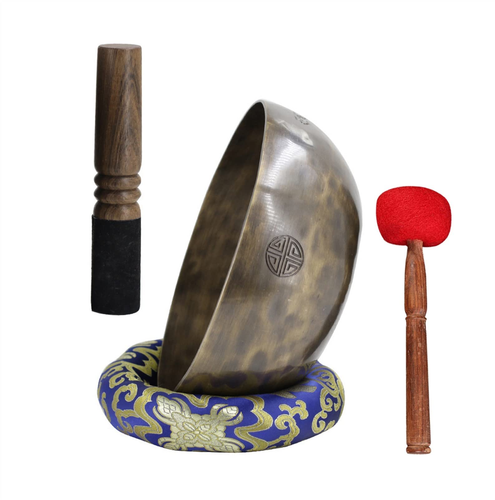 YBAAKZIIRTibetan Singing Bowl Set singing bowl Handmade Full Moon Singing Bowl Set,Professional Nepalese Buddhist Chanting Bowl(30CM)