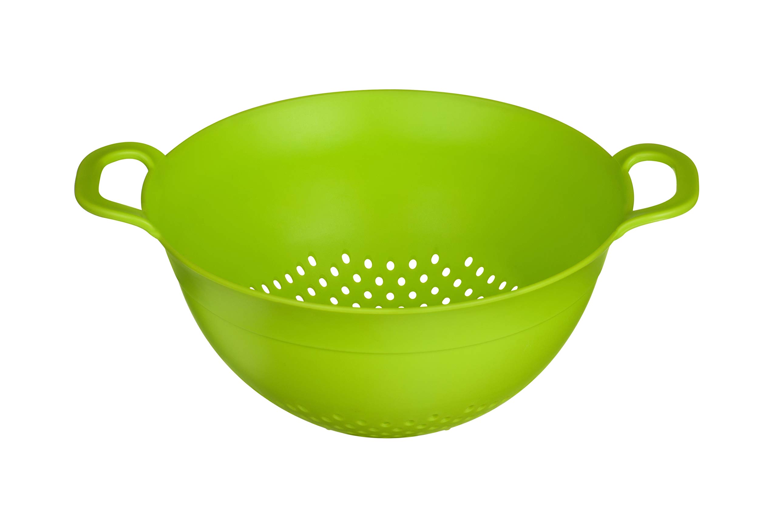 Premier Housewares Lime Green Plastic Colander Strainer With Holes Ideal For Washing And Draining Vegetables Pasta Food Strainer With Handles Perfect For Daily Use 23 x 12 x 30