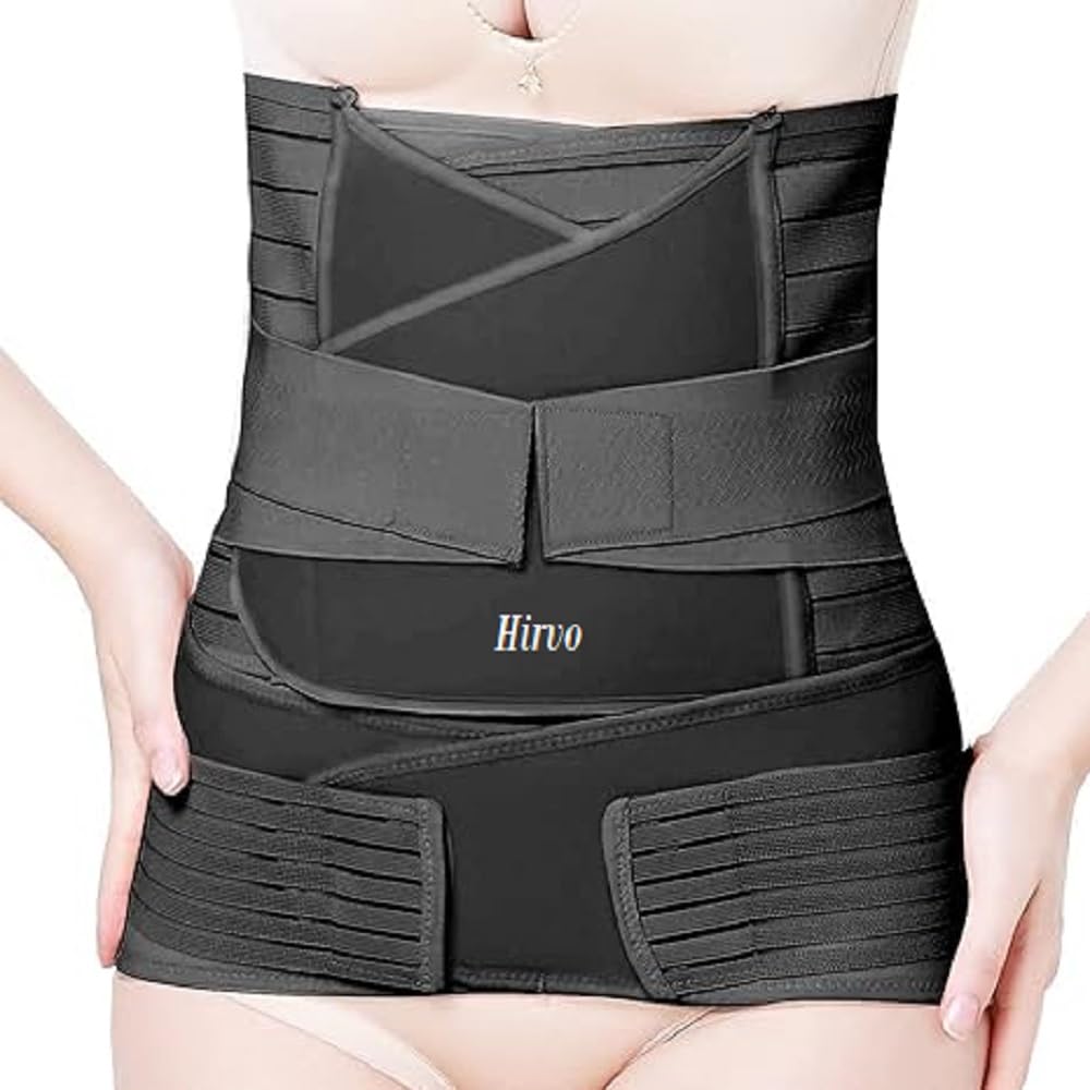HIRVO Post Pregnancy Abdominal Belt 3 in 1 Black Belt Universal Size (B0BBTTV8SP) Amazon Price History, Amazon Price Tracker