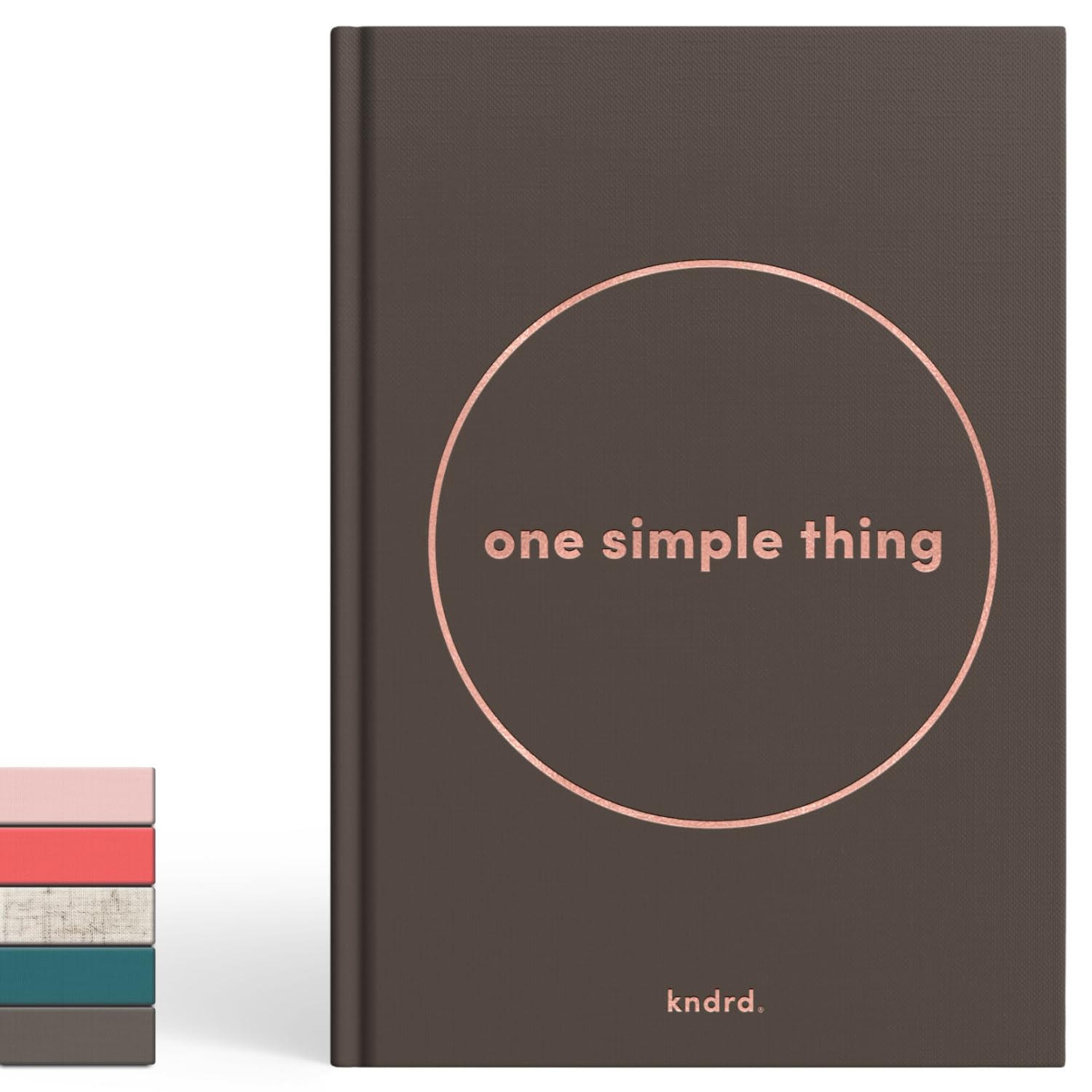 KNDRD One Simple Thing: A Wellness Journal for Women – Daily Self Care, Check-in, Gratitude & Wellness Prompts for Mental Health and Personal Growth. A5 – 3 months. (River Stone – Premium Linen) — image 1