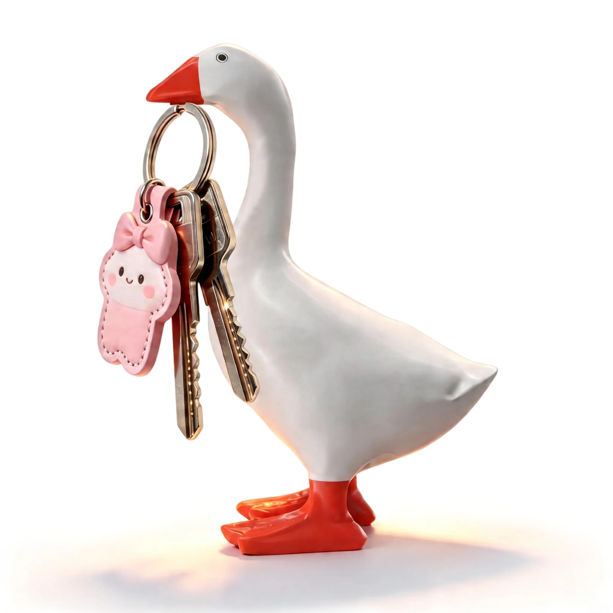 Jareo Magnetic Goose Key Holder Cute Home Decor Kawaii Room Office Table Desk Aesthetic Funny Bedroom Housewarming Halloween, Winter 1PCS