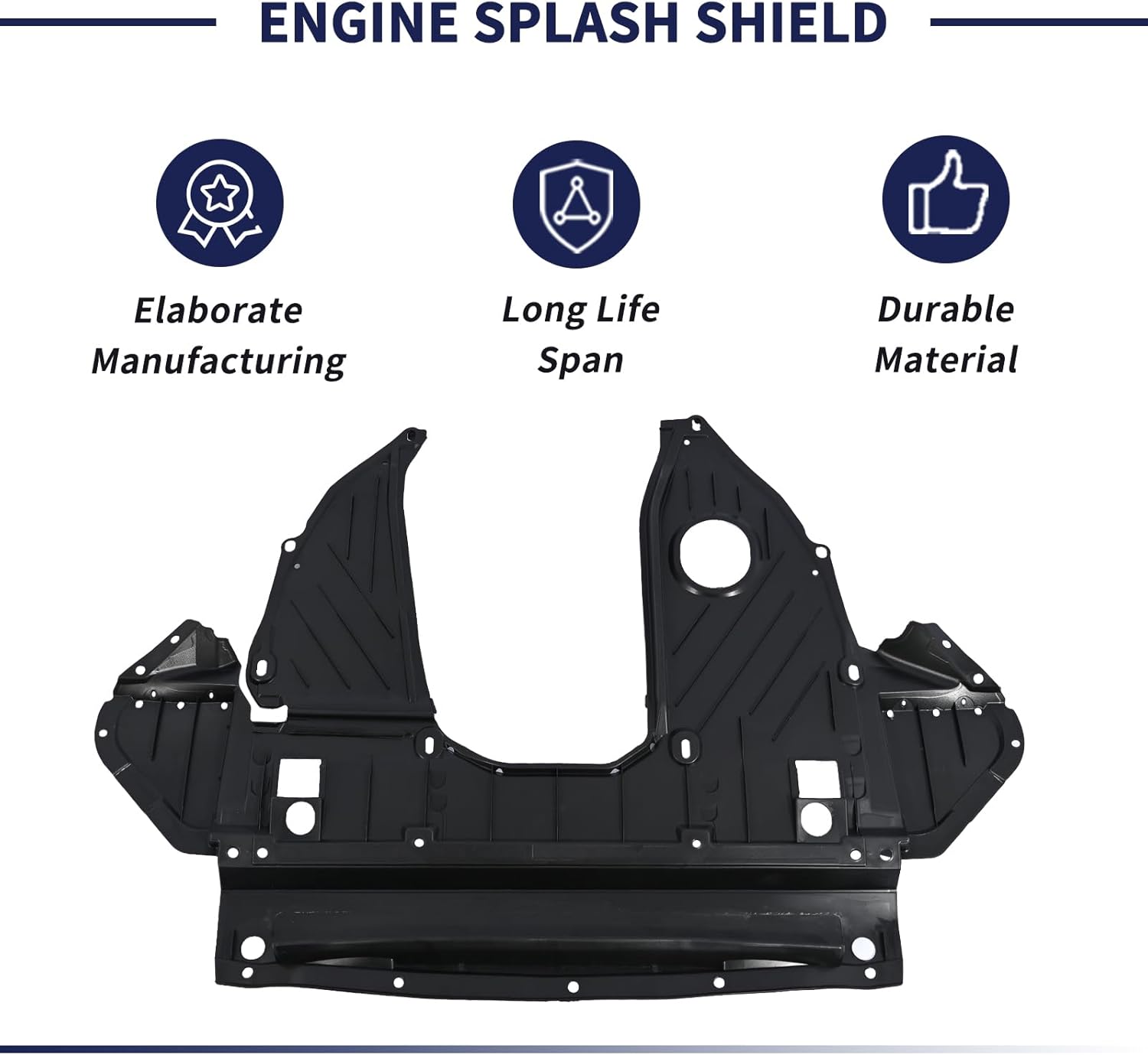 Front Engine Splash Shield Protector Replace 75890-9HS0A 758909HS0A Compatible with Nissan Altima Maxima 2016-2023 Engine Under Cover Splash Guard Skid Plate-Rustproof