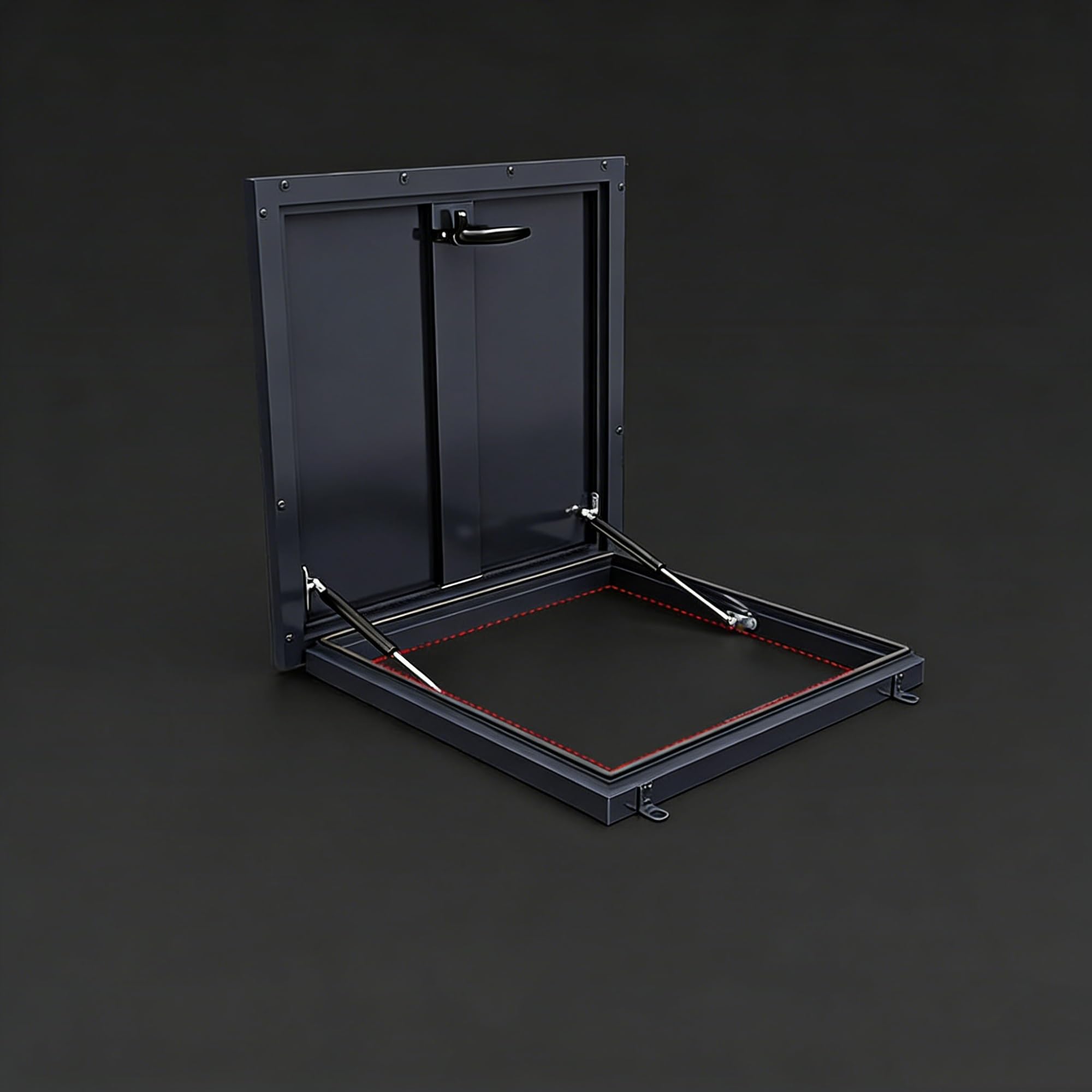 Trappe d'accès au toit – Couvercle de porte de cave pour ventilation et entretien – Porte d'accès pour bâtiment résidentiel (B 75 x 75-86 x 86 cm)