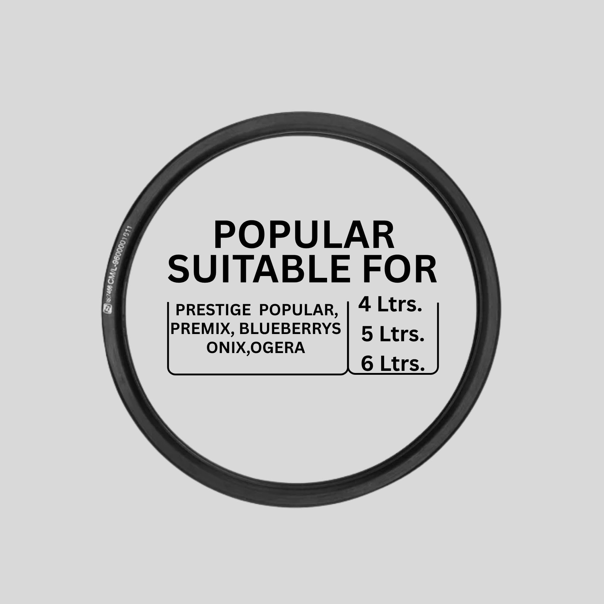 Popular Rubber Gasket for Pressure Cooker Lid, 22 cm Outer Diameter, Compatible with 4/5/6 Ltrs Aluminium Cookers-picture-22