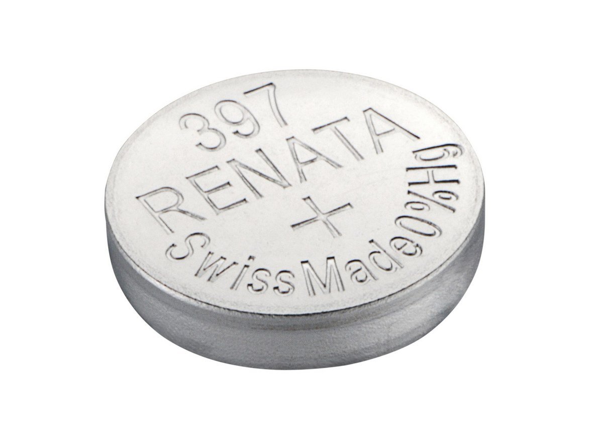 Renata Watch Battery Swiss Made Renata 397 or SR726SW Or AG2 1.5V (1 Battery, 397 or SR 726 SW)
