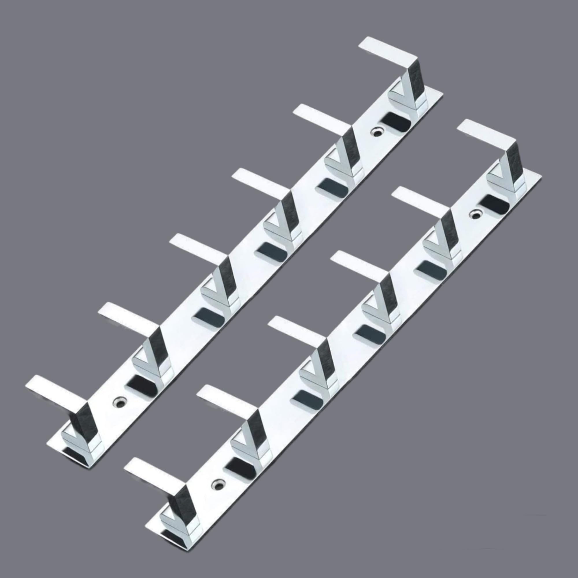 ARUHNIX Pack of 2 Stainless Steel 6 Pin Silver Colour Door Hanger with Chrome Finish use for Bathroom, Kitchen and Bedroom (Silver,Pack of 2) (B0CPVFQ9BD) Amazon Price History, Amazon Price Tracker