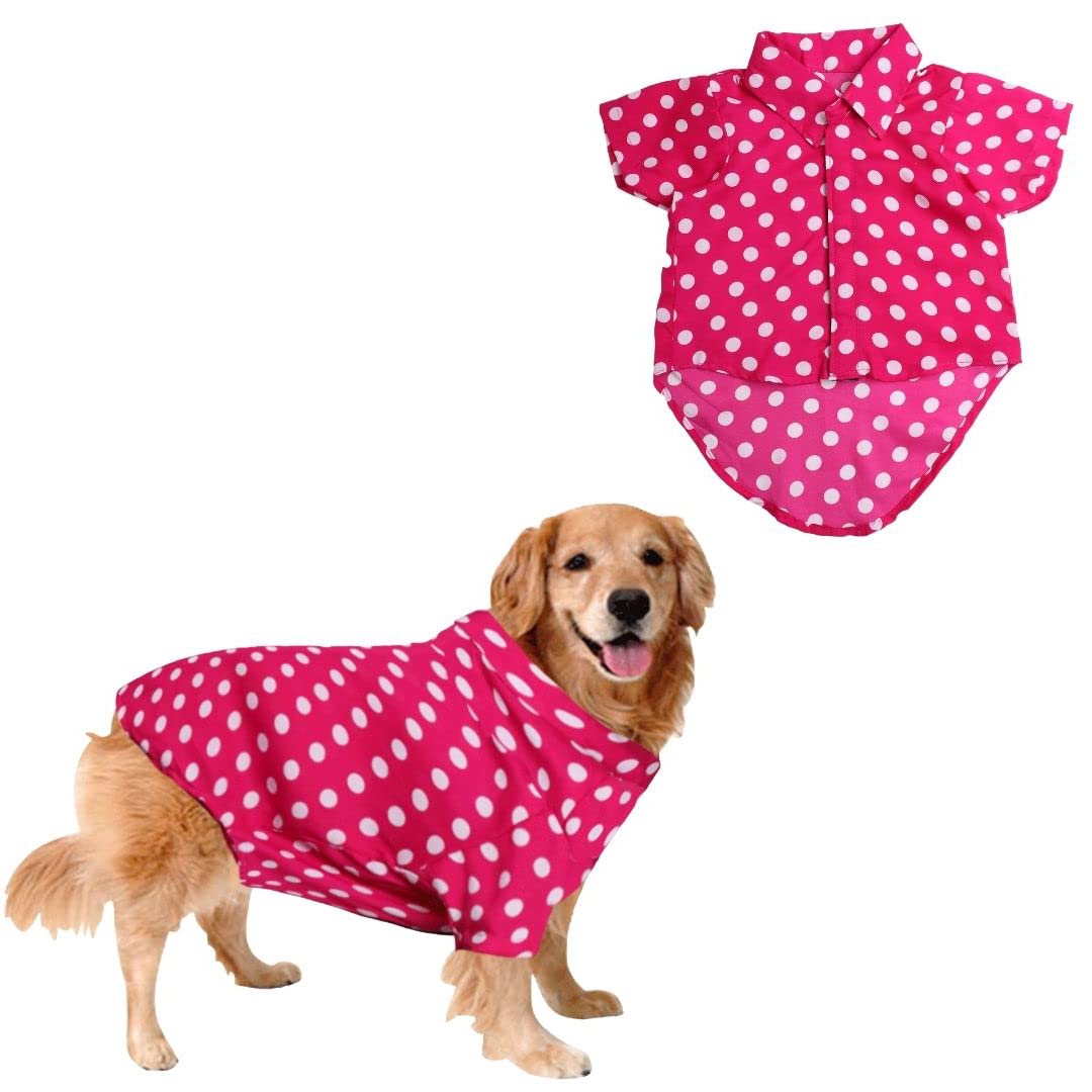 Sage Square Crazy Printed Dog Shirt, Trending Dog Shirt Ultra Soft & Light Weight, Comfortable & Breathable Dog Apparel, Trendy Outfit (Polka Pink) (Small - 14inch) (B0B657R3GB) Amazon Price History, Amazon Price Tracker