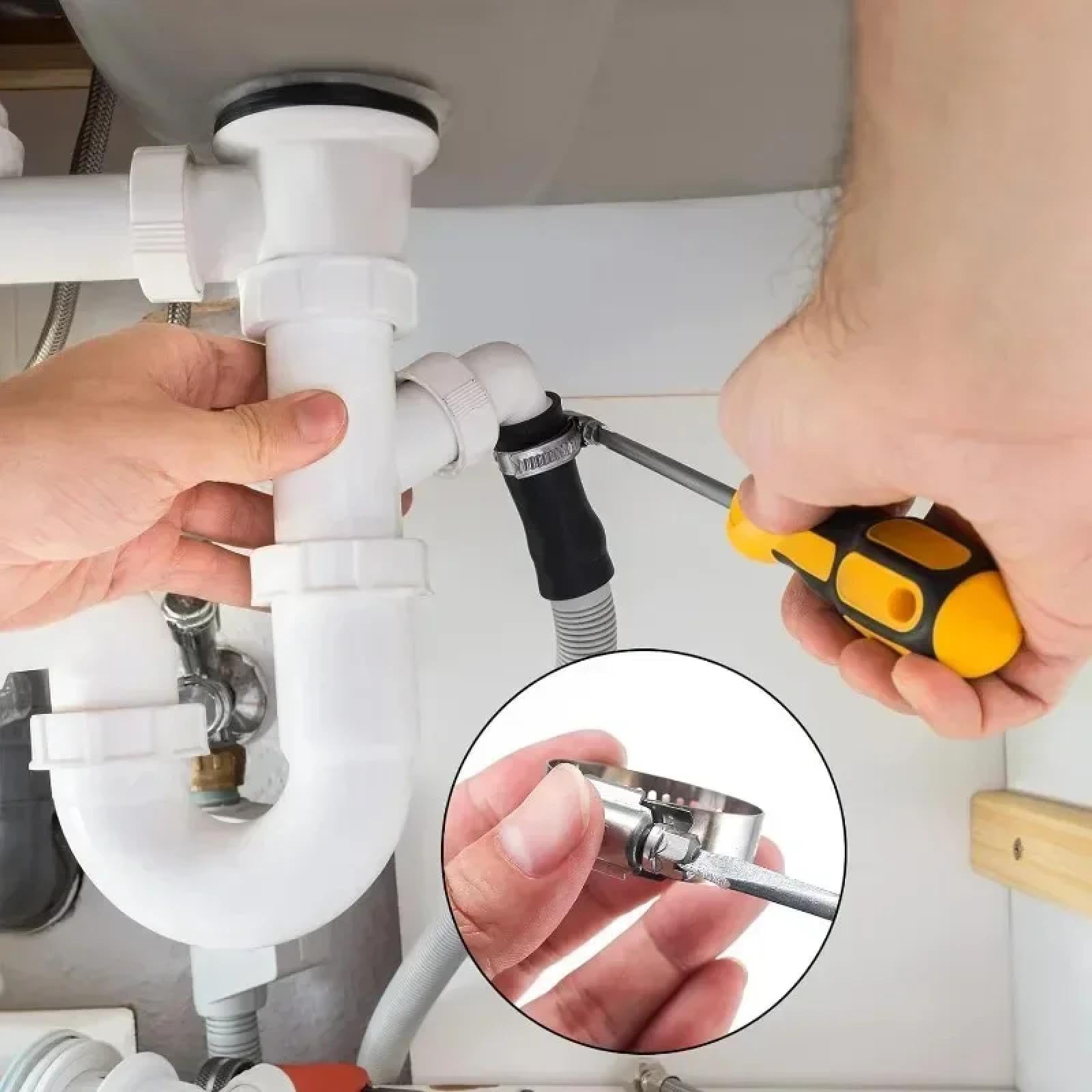Abrazaderas de manguera de acero inoxidable 304, 12 unidades, para línea de combustible, 6-152 mm (12 unidades, 65-89 mm)