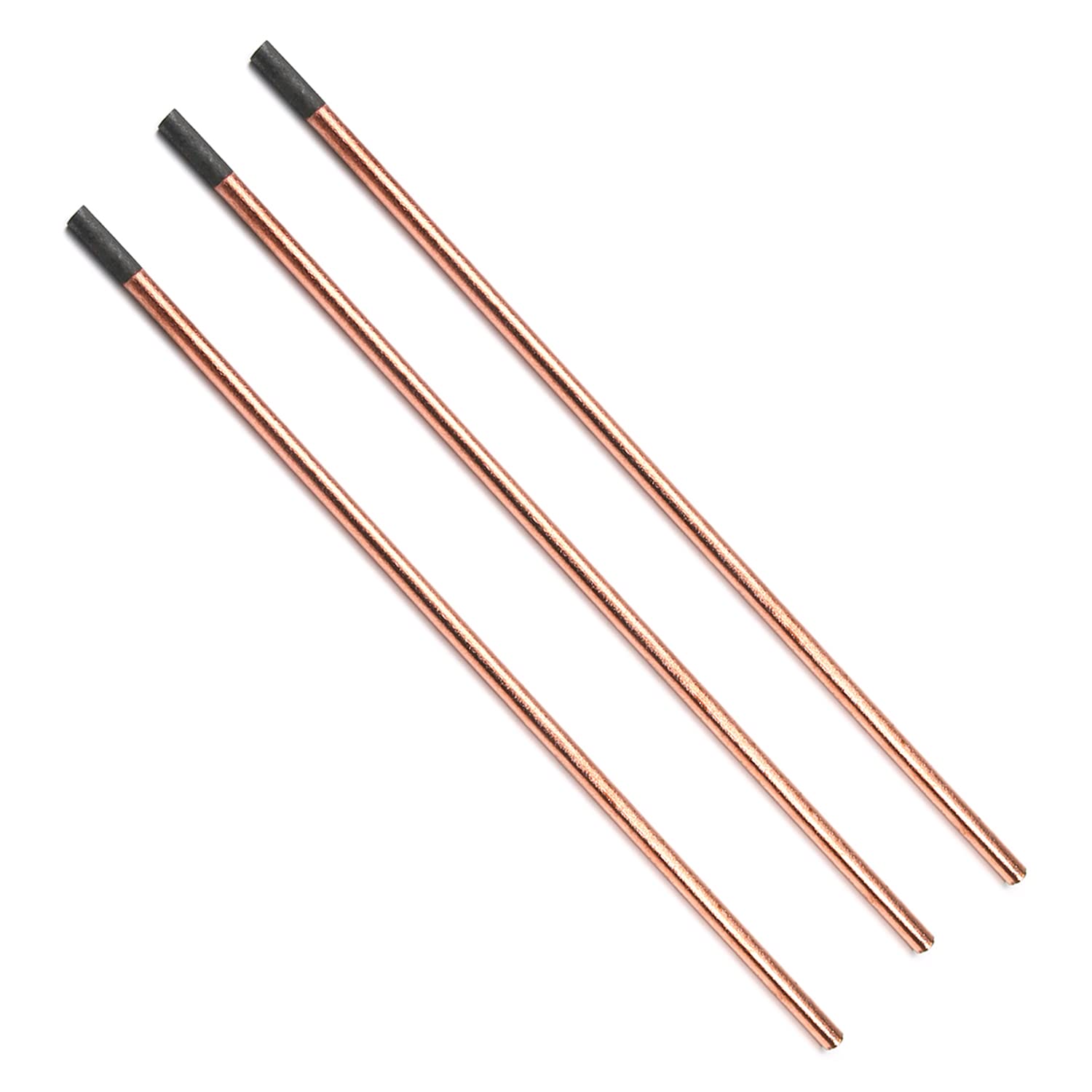 Auniwaig 3Pcs Copper Coated Gouging Carbon, 14 x 0.16 Inch Carbon Gouging Rods Copperclad Electrodes