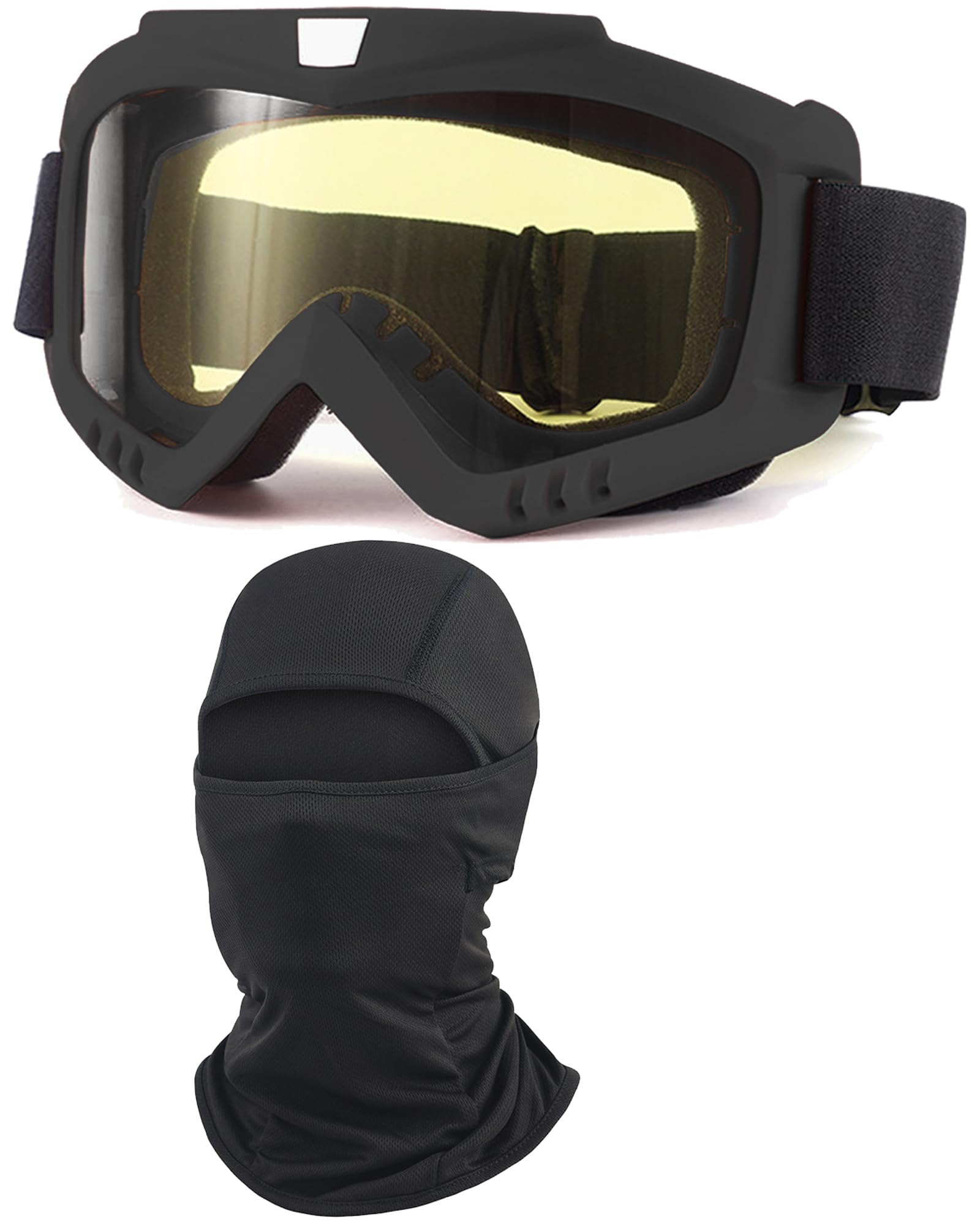 Dirt Bike Goggles with Balaclava Motorcycle ATV Riding Ski Motocross Windproof Dustproof Racing Glasses for Women Men