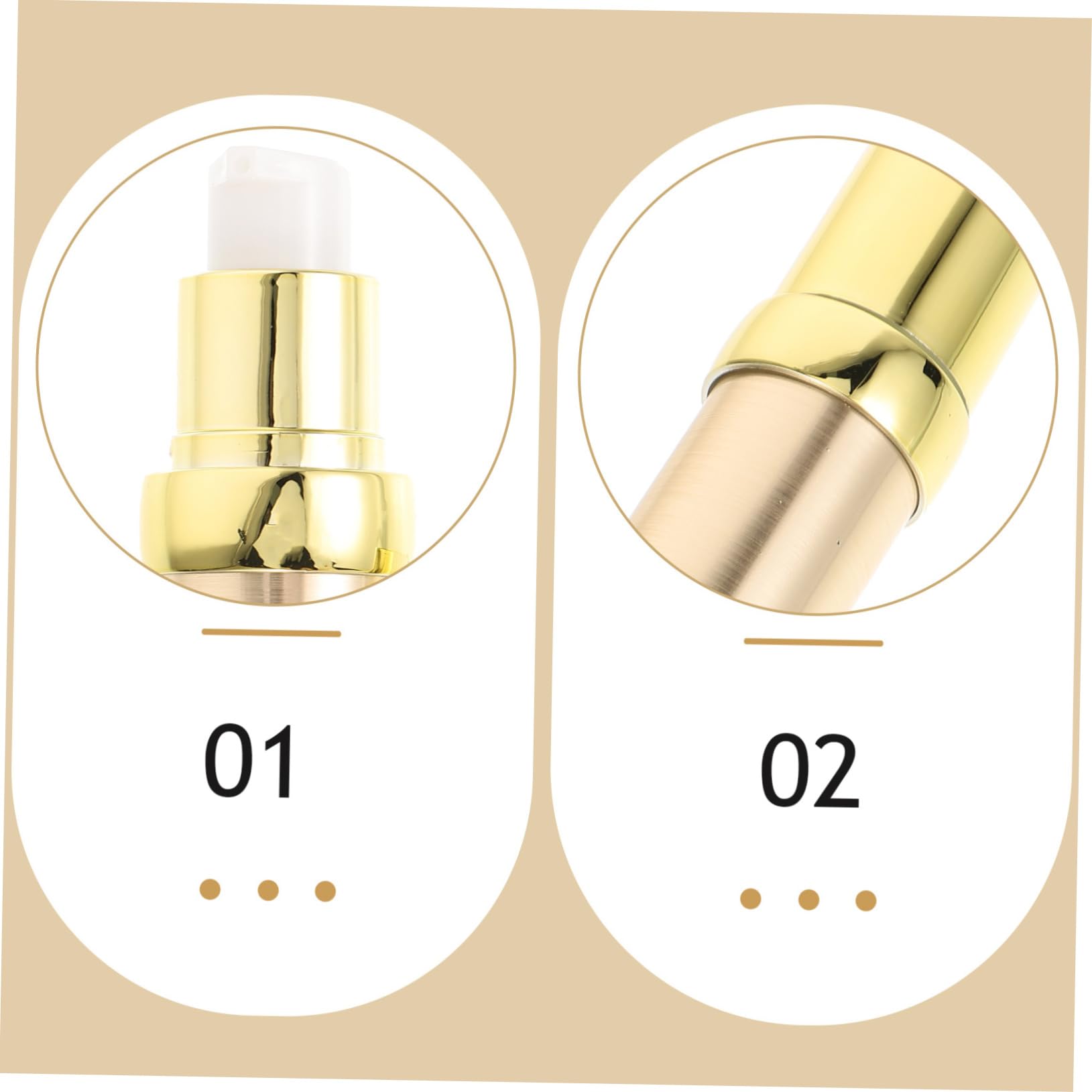 PACKOVE 5 set Flacone Per Lozione Sottovuoto Flacone Per Cosmetici Da Viaggio Portatile Con Pompa Piccolo Per Lozione Ricaricabile Dispenser 3 pezzi*5