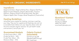 Healthy Breeds Mastiff Jerky Bites Chicken & Rice Recipe Dog Treats 5 oz