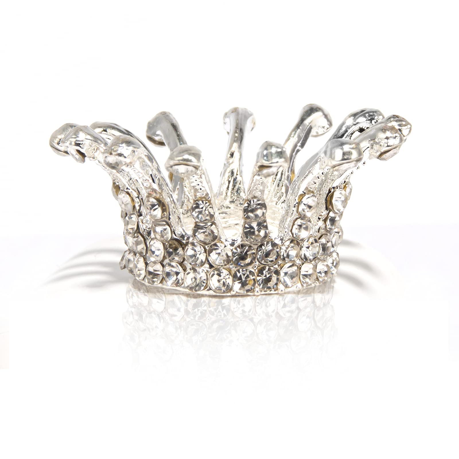 LXIANGN Crown Nail Art Brush Holder Mini Nail Art Painting Pen Holder Pen Display Stand Tools for Daily Use (Silver)