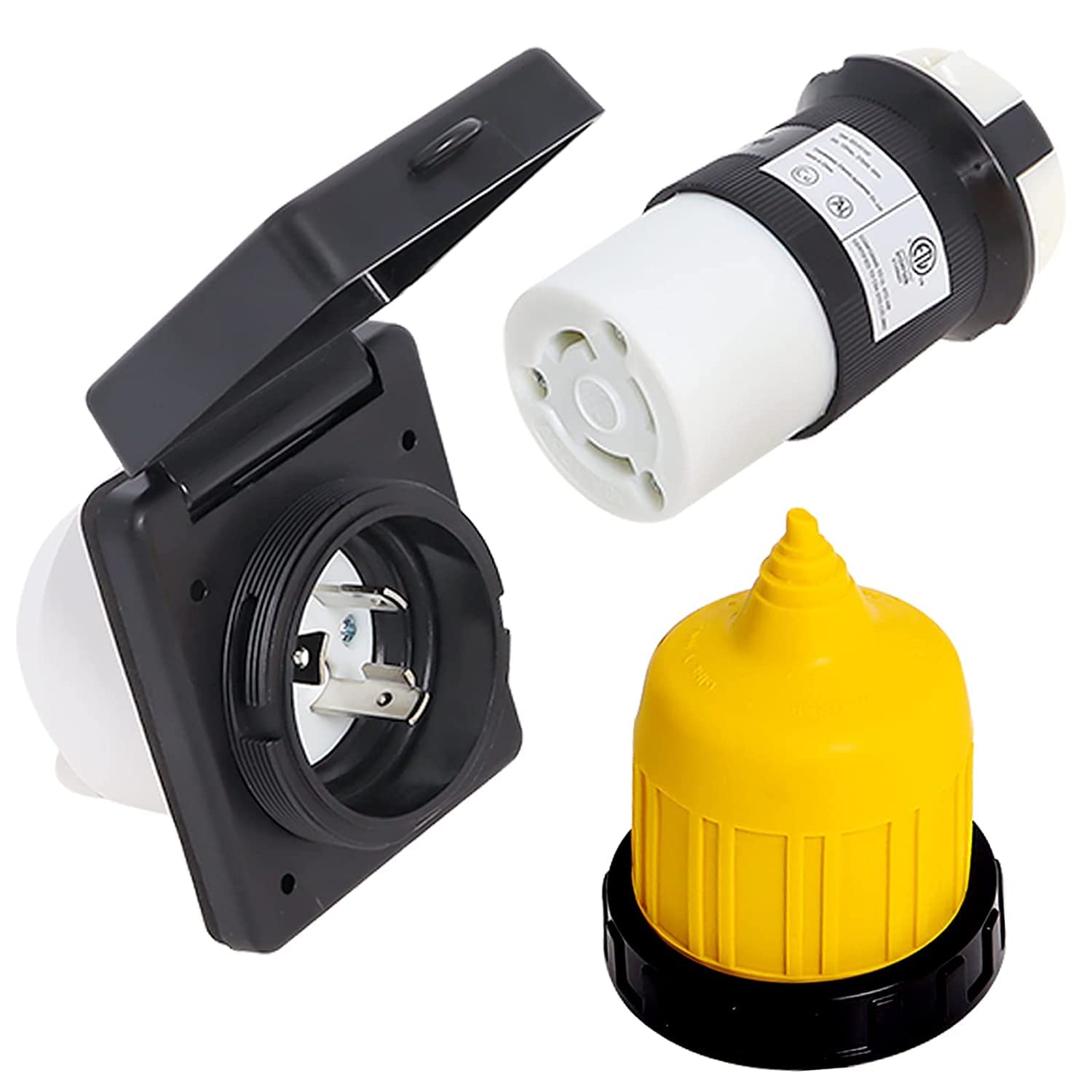 30Amp RV Power Inlet Kit, Including RV Power Inlet Receptacle, Female ...