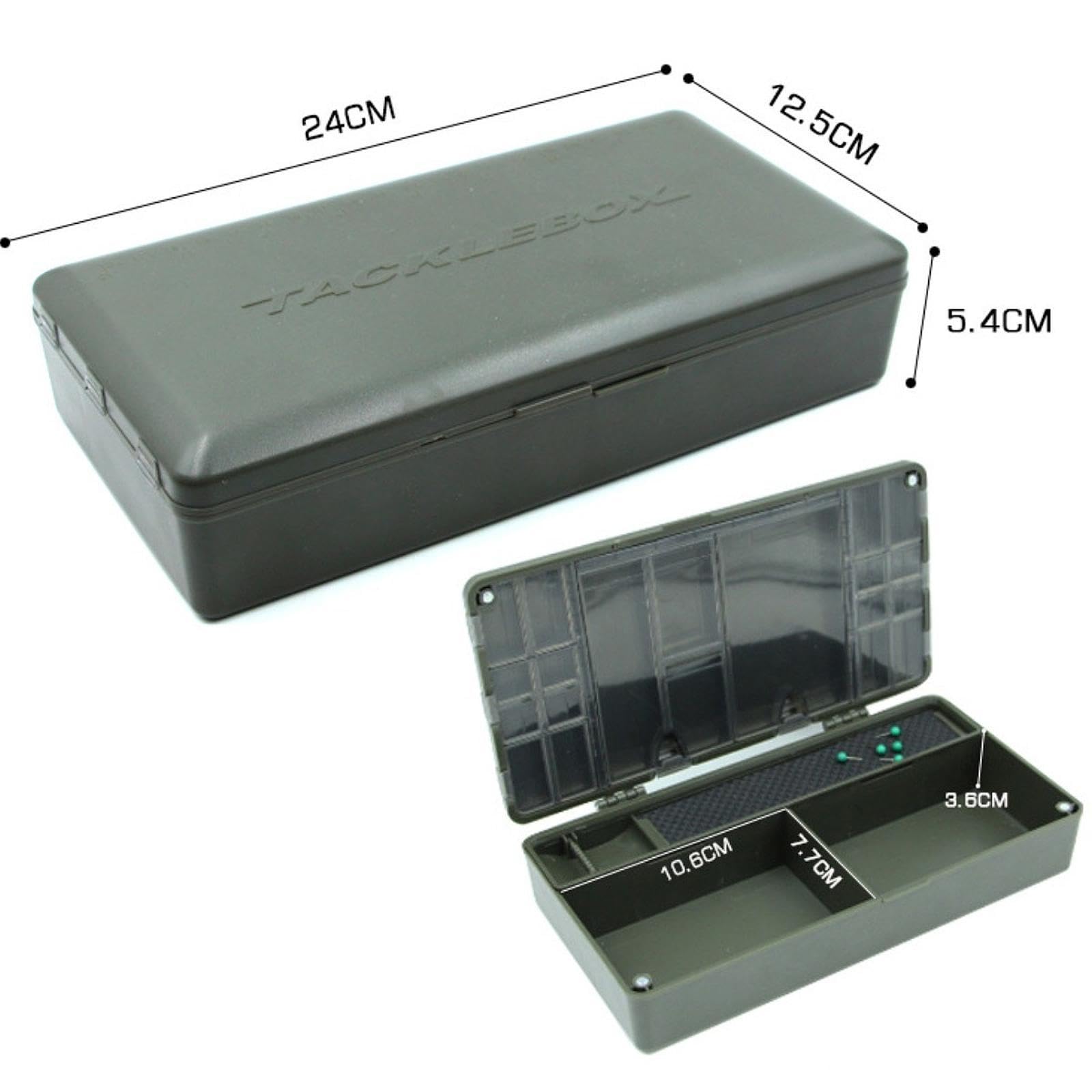Caja de Aparejos de Pesca de Carpa, Contenedor de Almacenamiento de Equipo de Pesca