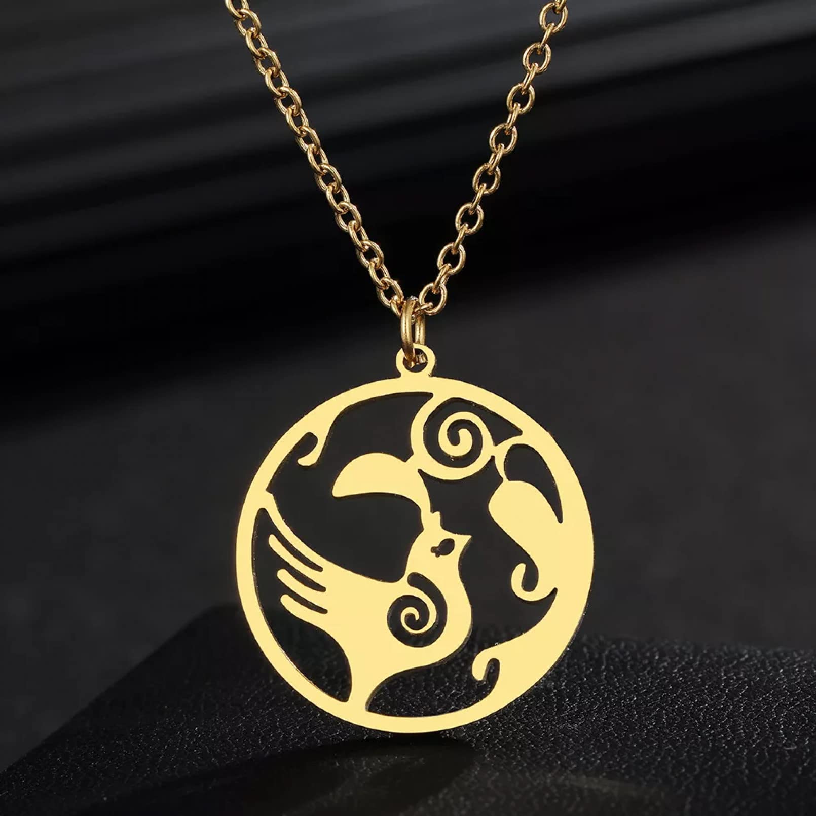 chenningshangmao@ Joyas Colgantes de Collar Collares Espiral Corona Redonda Pájaro Gargantilla Moda Colgantes Cadena Charms Collar para Mujer Joyería Regalos Navidad en el día de la Madre