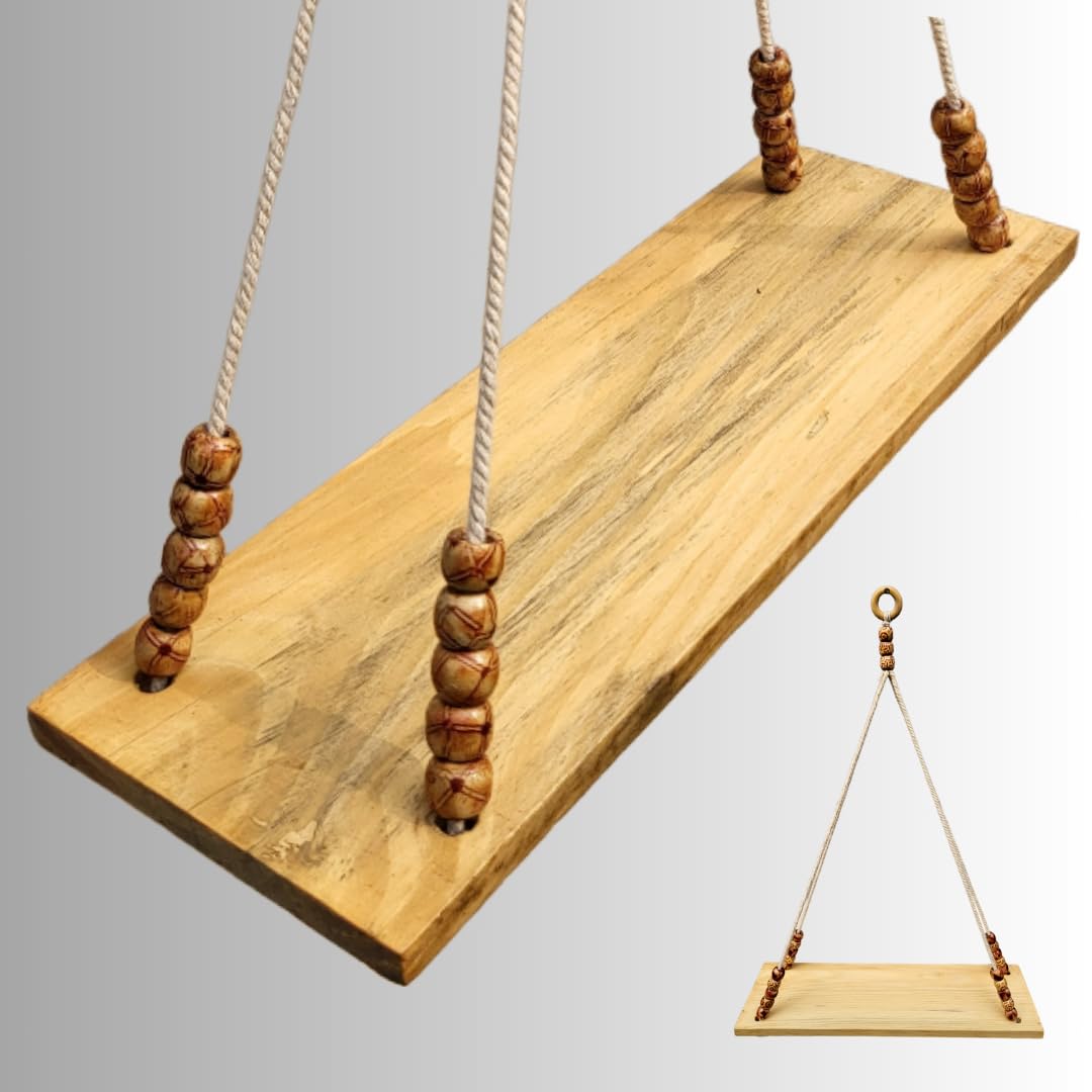 Macrame Wall Hanging Shelf Small for for Home décor, Macrame Woven Macrame Tapestries, nursary, Office, Dorm Living Room, Party Decorations and décor for Apartment,Color- Off White Size - 45x30 cm