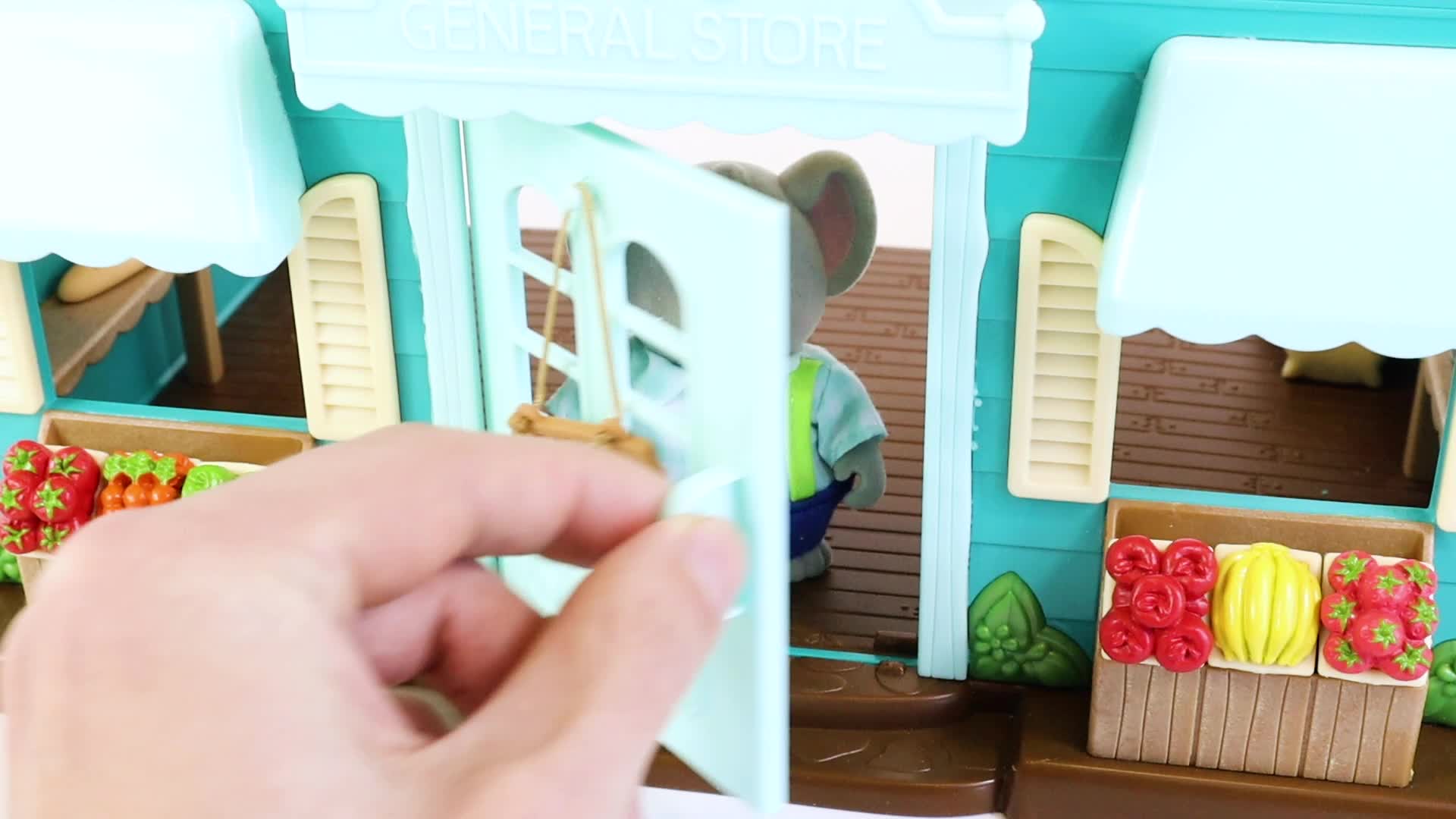 Li’l Woodzeez 90-teilig Kaufladen Supermarkt Set mit Zubehör – Kasse, Lebensmittel, Dekoration, Geschirr und mehr… – Bild 8