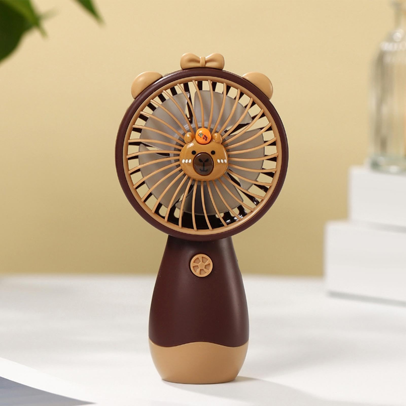Capybara, ventilatore personale a mano, portatile, portatile, ricaricabile, USB, per esterni, per campeggio, estate, spiaggia, festival, sport, ufficio, escursionismo, ,