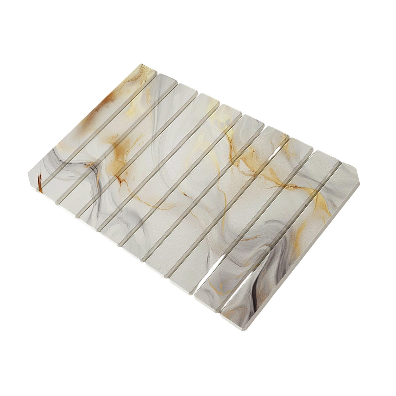 Tapis pliable Terre 60 x 39 cm, modèle marbre doré