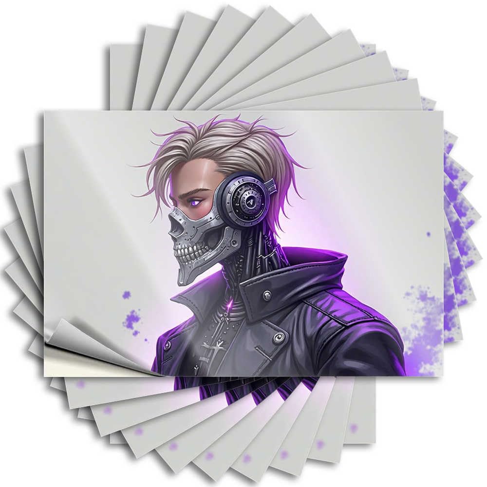 Sticker Farmhouse Porch Decor Boys Cozy Wall Steampunk Warrior with Cybernetic Skull Mask - Scratch Resistant Stickers(6X9CM)
