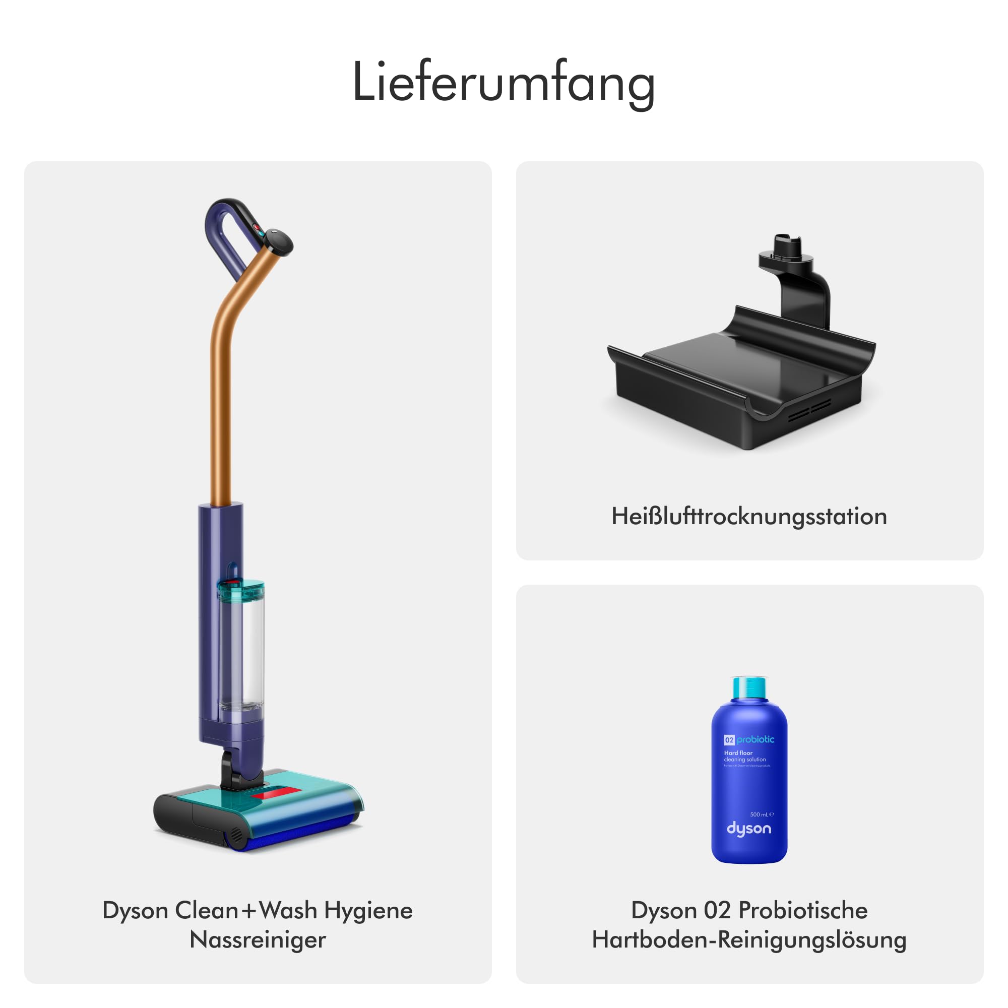 Dyson Clean+Wash Hygiene Nass‑ & Trockenreiniger 2‑in‑1 Hartbodenreiniger, entfernt nasse & trockene Verschmutzungen, Haarentwirrungstechnologie, selbstreinigende Walze ohne Filter