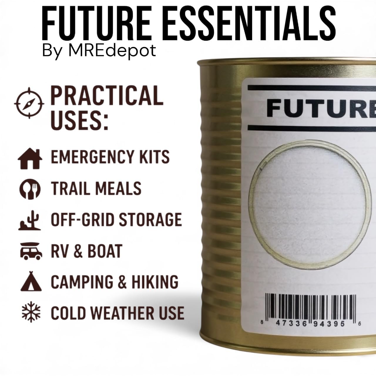 Future Essentials Iodized Table Salt 2 lb Can, Pure Additive-Free Salt with Iodine, Long Shelf Life for Emergency Food Storage and Everyday Cooking, 32 oz, 190 tsp Servings, Pantry Staple