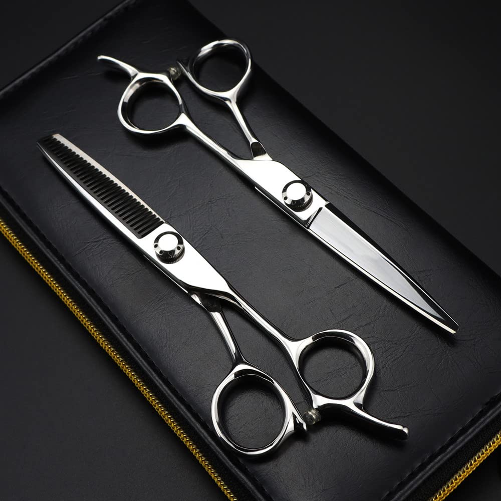 6Inch Professional 440C Steel Scissor Silver Hair Scissors Haircut Thinning Barber Tools Cutting Shears Hairdressing Scissors
