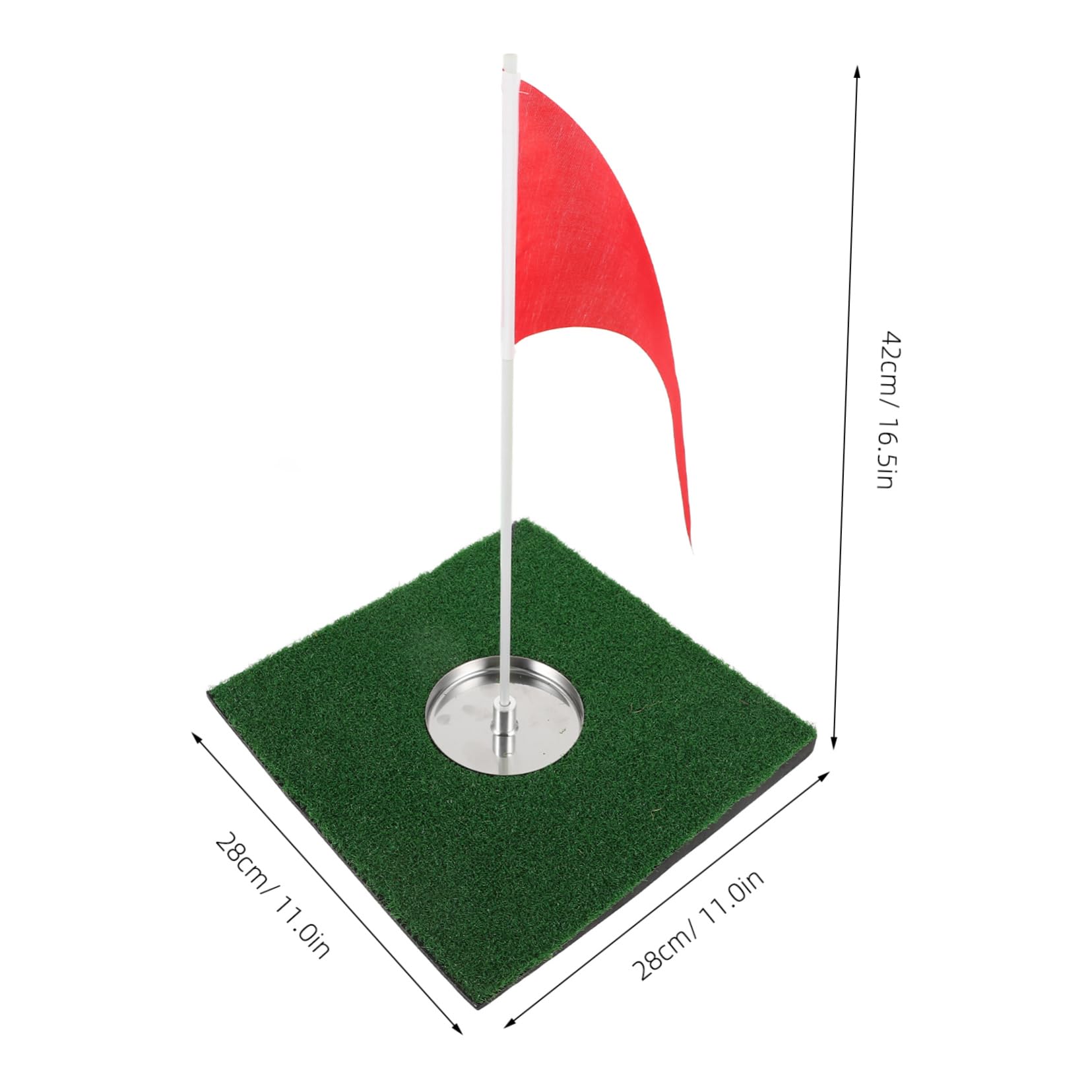 BESPORTBLE Home Golf Practice Putter Cup Ring Hole Cups Flag Golf Putting for Levels