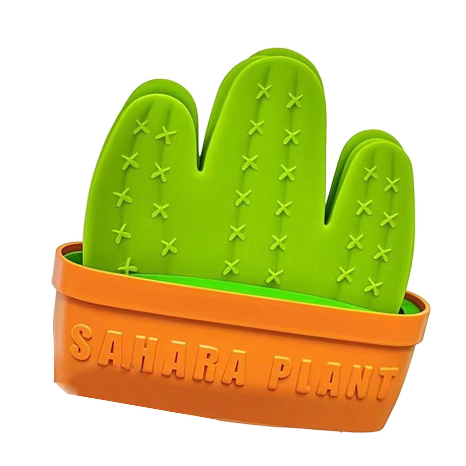 Xjdzineq 6Pieces Multipurpose Coasters Set Cactus Shape Dining Decors Accessories Drinkware Pad Set PVC Resin Texture Cactus Table Decors