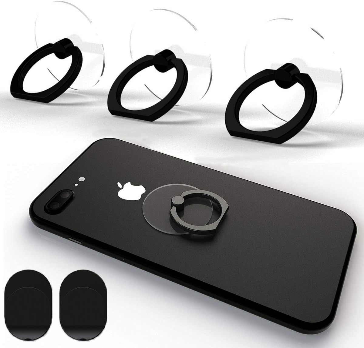 - Transparent Phone Ring Holder Grip Tomorotec 360 Degree Free Rotation, Clear Cell Phone Finger Ring Kick-Stand Compatible with iPhone 14 13 12 X Plus, Galaxy S23 S22 Edge (Black)
